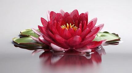 water red lily, Bright color. Generative Ai