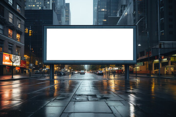 Blank billboard in the city for mockup