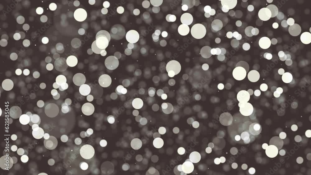 Poster light peach circles bokeh background loop. moving colorful blurred boke particles animation. soft co