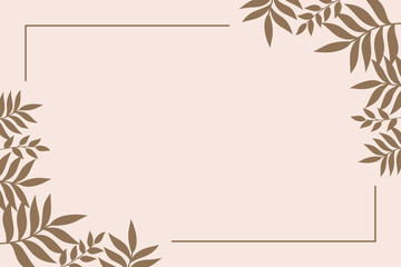 Illustration Vector Graphic of Aesthetic Border Template with Luxury Frame in Nature Theme. Simple and Minimalist Background Template.