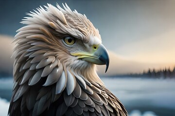 Naklejka premium portrait of a bald eagle