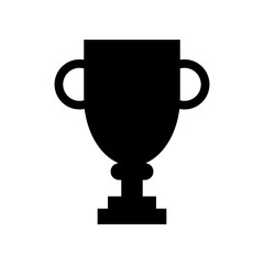 Winner's trophy icon. The golden trophy vector is a symbol of victory in a sports event.