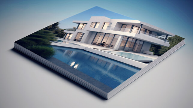 Real estate or construction business brochure design theme. Sale book