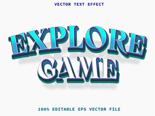 explore game text effect editable 3d text