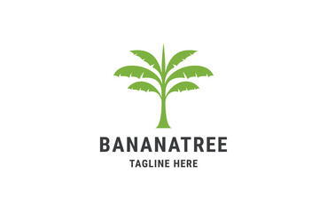 Banana tree logo icon design template flat vector