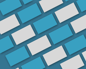 Horizontal Business Cards Diagonal  Mockup.