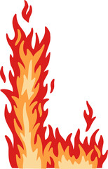 Flame Alphabet Letter L