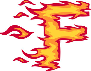 Fire Alphabet Letter F