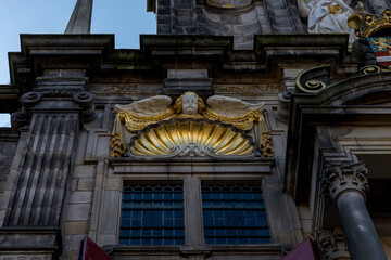 Netherlands, Delft, Stadhuis Delft, angel over a window
