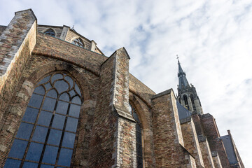 Netherlands, Delft facade of a church