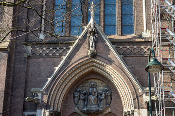 Netherlands, Delft, jesus and disciples on church