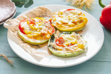 ズッキーニのピザ風