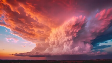 Fototapeta na wymiar Breathtaking Timelapse video of dramatic clouds. Generative ai