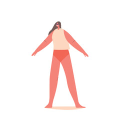 Confident And Stylish Woman In Sunglasses And Swimwear Exudes A Captivating Aura. Female Character Vector Illustration