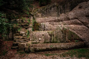 The ancient roman Magna source in Osimo city, Marche region Italy