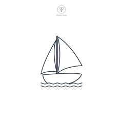 Sailing Boat icon symbol vector illustration isolated on white background