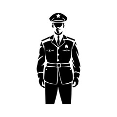 police officer silhouette illustration 
