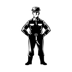 police officer silhouette illustration 