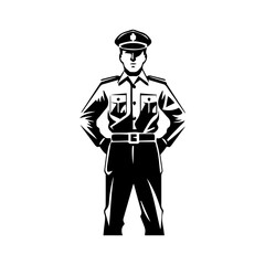 police officer silhouette illustration 