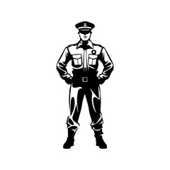 police officer silhouette illustration 