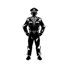 police officer silhouette illustration 