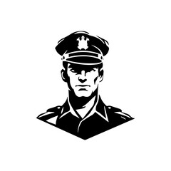 police officer silhouette illustration 