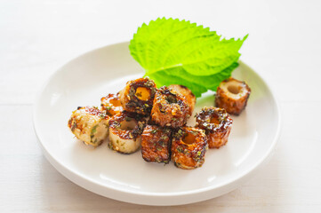 ちくわの焦がし磯辺焼き