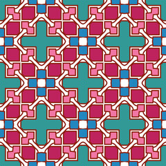 Seamless decorative pattern with trellised texture. Vector illustration