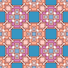 Seamless original pattern in pastel colors. Vector illustration