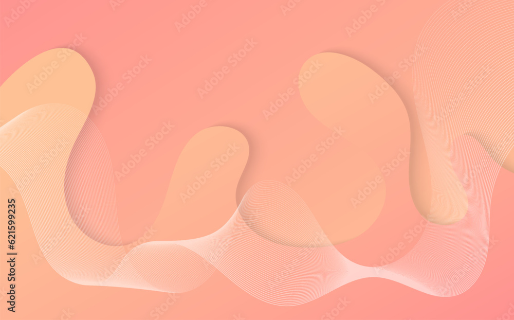 Poster abstract gradient color design of free wavy template decoration. overlapping with lines pattern styl