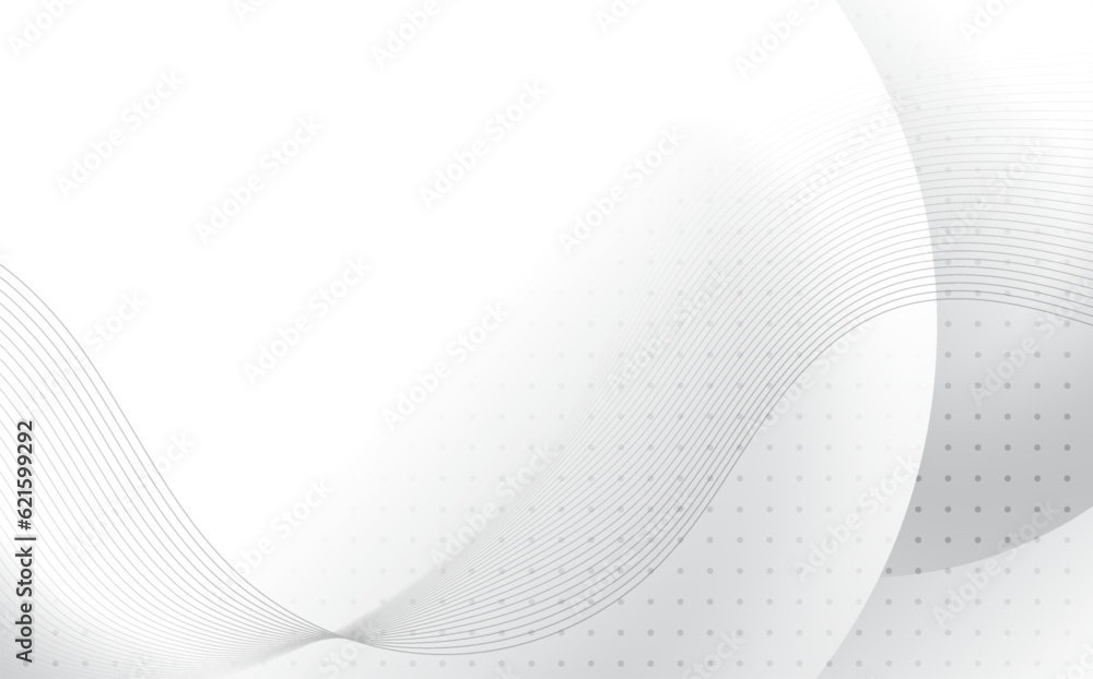 Poster abstract white and grey gradient template design with circle halftone decorative artwork. overlappin