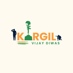 26th July Kargil Vijay Diwas Design Concept With Indian Flag and Army Social Media Post