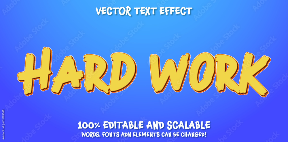Poster fully editable text effect style