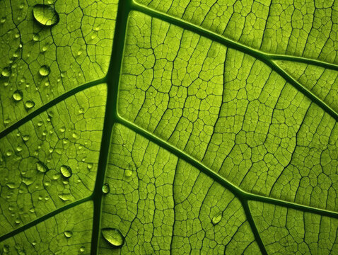 Detailed Texture of Leaf Veins for a Natural Touch, Generative AI