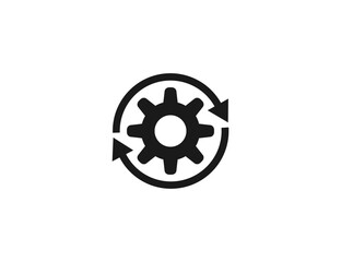 Fototapeta premium Automatism, process icon. Vector illustration.