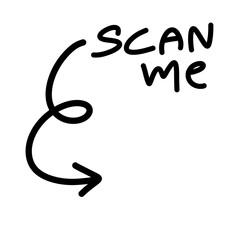 SCAN ME FOR QR CODE DOODLE HANDDRAWS