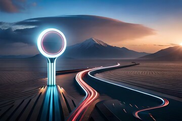 traffic on the road generating by AI technology