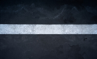 Fototapeta premium concrete or asphalt with white line, road marking, grunge background texture
