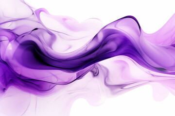 Abstract luxury purple and blue wave design element. Transparent smoky wave