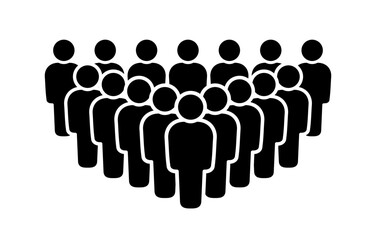 Symbol, ikona ludzi. Grafika wektorowa.