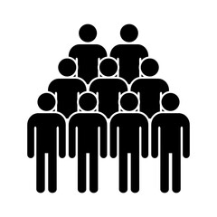 Symbol, ikona ludzi. Grafika wektorowa.
