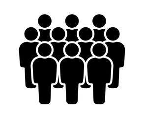 Symbol, ikona ludzi. Grafika wektorowa.