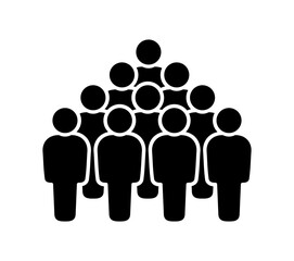 Symbol, ikona ludzi. Grafika wektorowa.