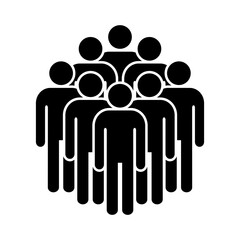 Symbol, ikona ludzi. Grafika wektorowa.