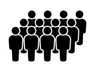 Symbol, ikona ludzi. Grafika wektorowa.