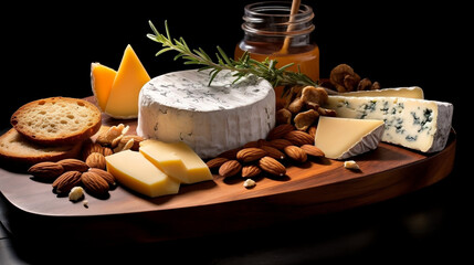 Charcuterie on Oval Board Side View