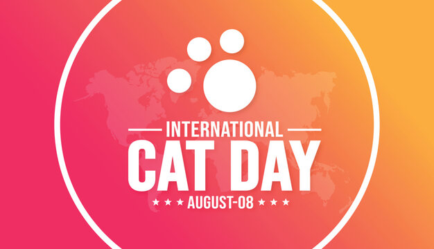 International Cat Day background template. Holiday concept. background, banner, placard, card, and poster design template with text inscription and standard color. vector illustration.