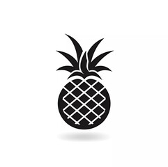 Pineapple Simplistic Logo - Black'n'White