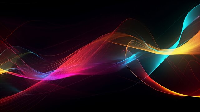 abstract futuristic background. Network line connect stream. Generative AI