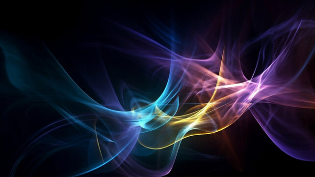 abstract futuristic background. Network line connect stream, Generative AI